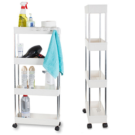 Bathroom shelf kitchen cabinet on wheels bookcase