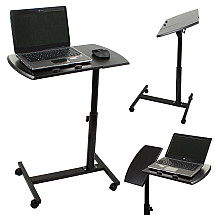 Laptop table on wheels adjustable desk