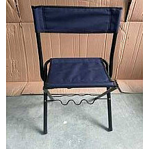 Fishing chair backrest with rod holder