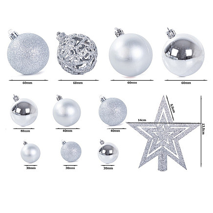 Christmas tree tops 6/4/3 cm kit 100 pieces