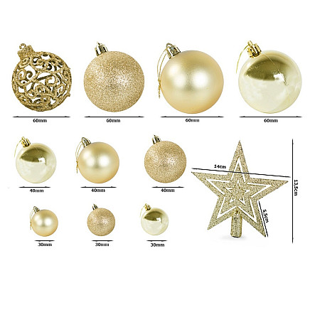 Christmas tree tops 6/4/3 cm kit 100 pieces