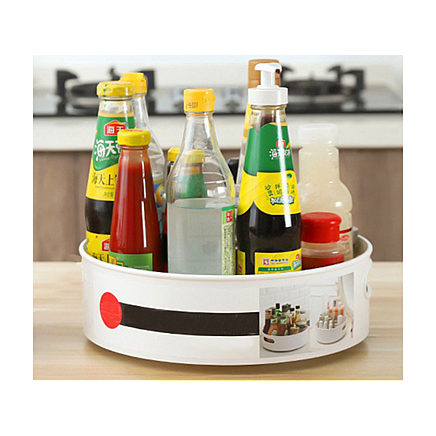 Rotating kitchen organiser spice bowl
