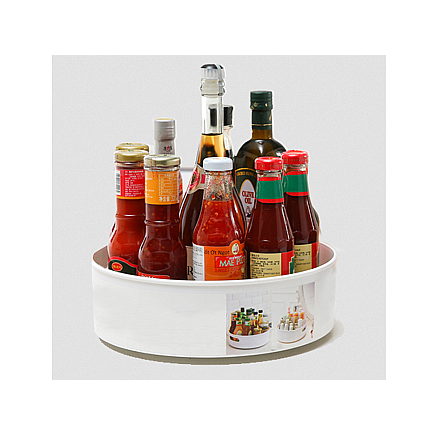 Rotating kitchen organiser spice bowl
