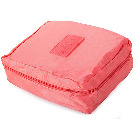 Ceļojumu kosmētikas somiņa organizators, lašu krāsā