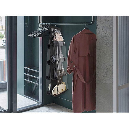 Piekaramais organaizers rokassomiņām skapim, melns