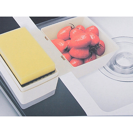 Dish liquid dispenser sponge container drainer