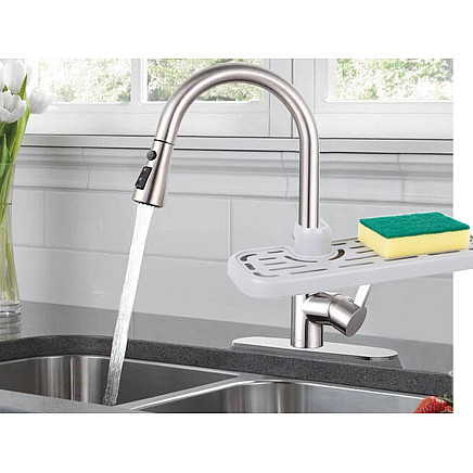 Sink organiser kitchen basket tap shelf