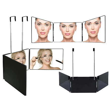 3-part folding wall-mounted cosmetic mirror - 5907451336281 3-part folding wall-mounted cosmetic mirror