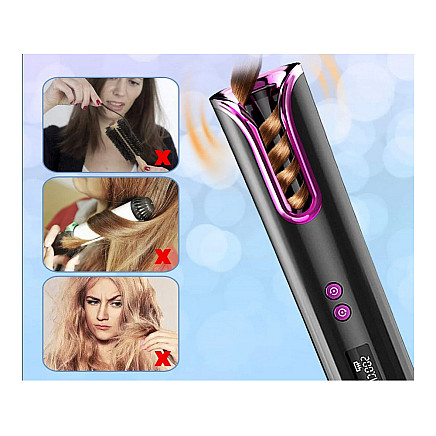 Automatic lcd rotary hair curler