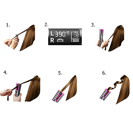 Automatic lcd rotary hair curler