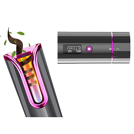 Automatic lcd rotary hair curler