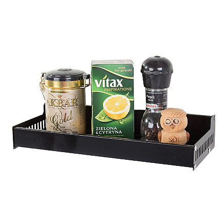 Wall-mounted kitchen shelf for spices