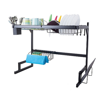 Dish drainer over sink cutlery loft