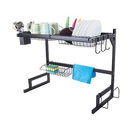 Dish drainer over sink cutlery loft