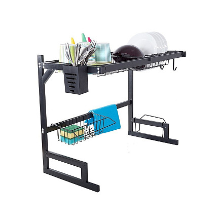 Dish drainer over sink cutlery loft