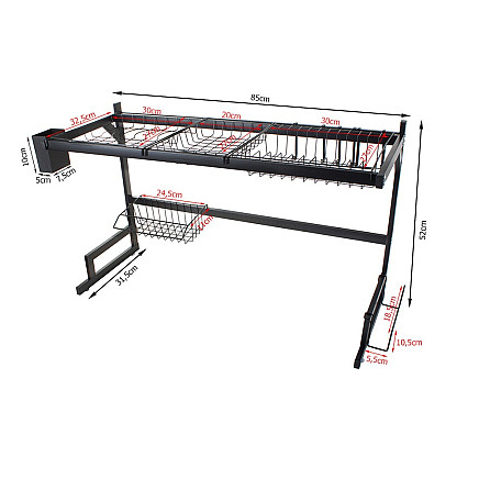 Dishwasher large drainer cutlery plates