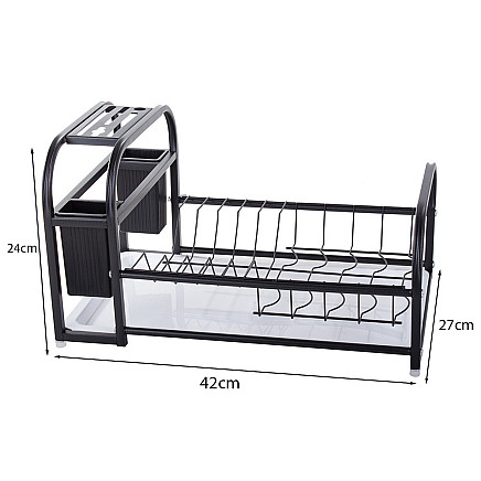 Dish drying rack with tray stand loft