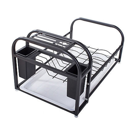 Dish drying rack with tray stand loft