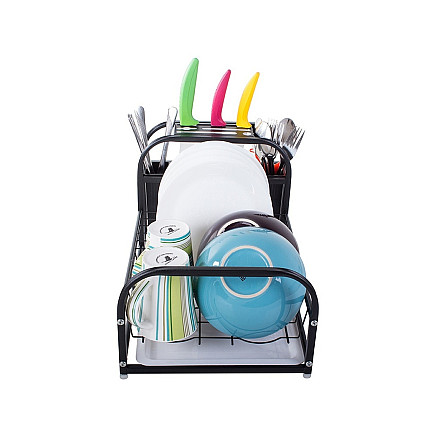 Dish drying rack with tray stand loft