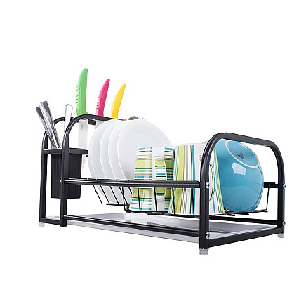 Dish drying rack with tray stand loft
