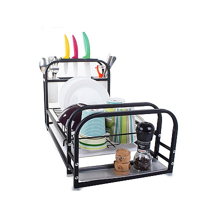 Dish drying rack with tray stand loft