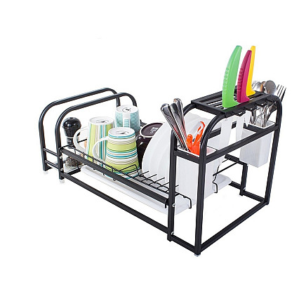Dish drying rack with tray stand loft