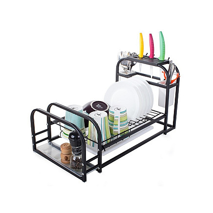 Dish drying rack with tray stand loft