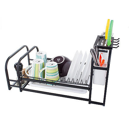 Dish drying rack with tray stand loft