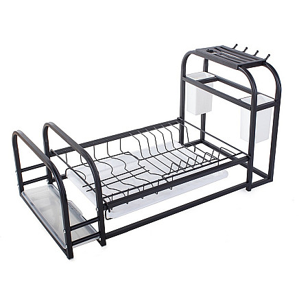 Dish drying rack with tray stand loft