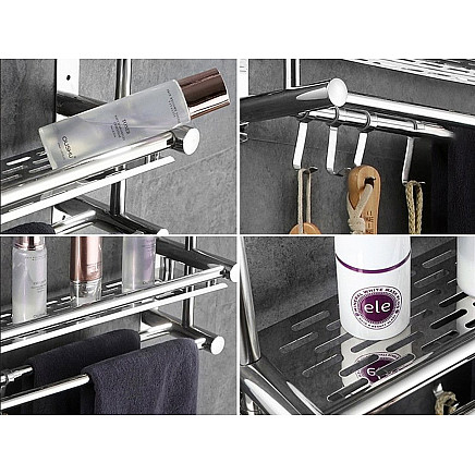 Bathroom shelf hanging shower organiser