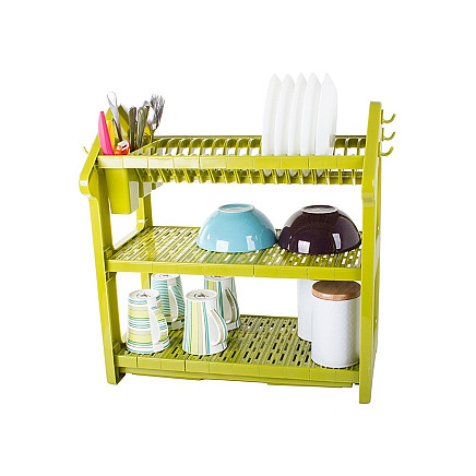 Dish drying rack drainer 3 tiers large