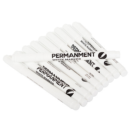 Permanent marker white for glass tyres steel