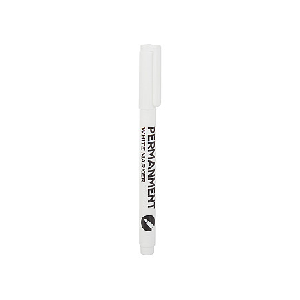 Permanent marker white for glass tyres steel