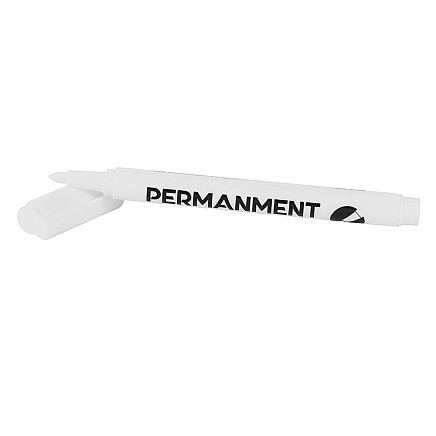 Permanent marker white for glass tyres steel