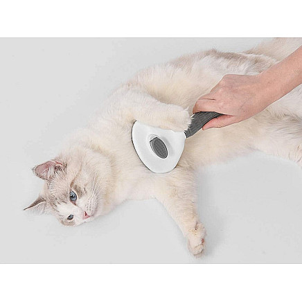 Self-cleaning hair brush for dogs cats