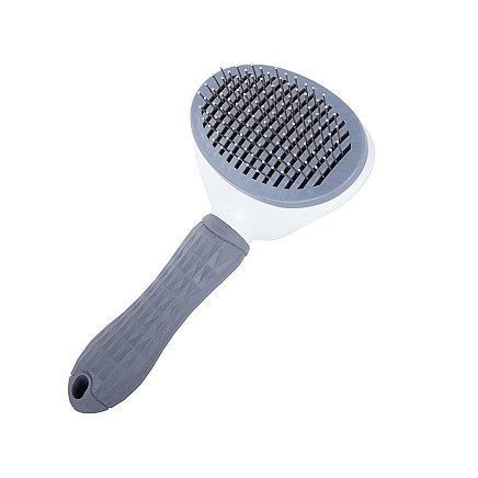 Self-cleaning hair brush for dogs cats