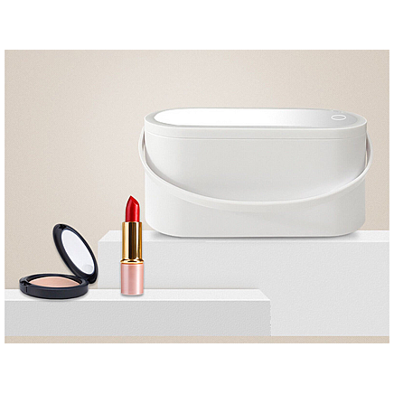 Meikapa Kosmētikas Organaizers ar Spoguli un LED Gaismu, Balts - 5907451340783 Meikapa Kosmētikas Organaizers ar Spoguli un LED Gaismu, Balts