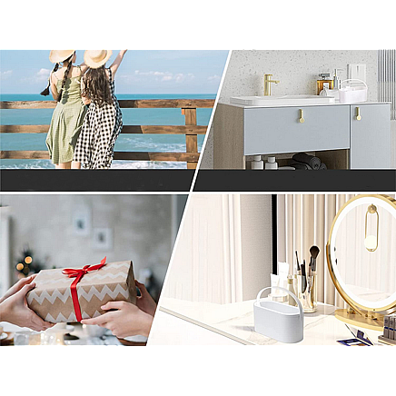 Meikapa Kosmētikas Organaizers ar Spoguli un LED Gaismu, Balts - 5907451340783 Meikapa Kosmētikas Organaizers ar Spoguli un LED Gaismu, Balts