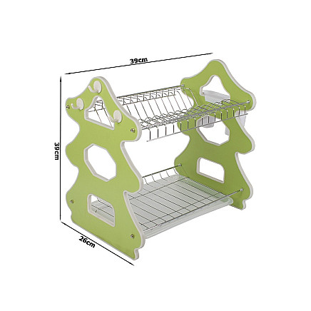 Dishwasher drying rack double-decker