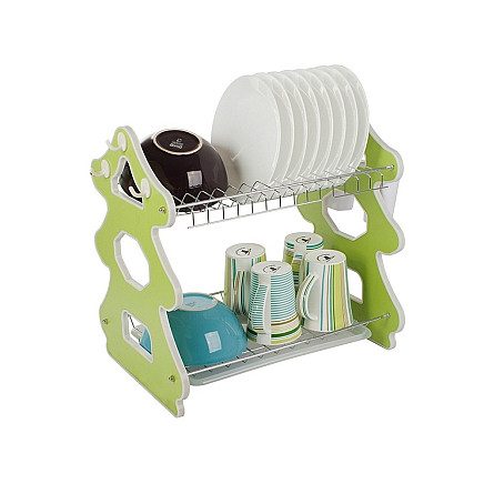 Dishwasher drying rack double-decker