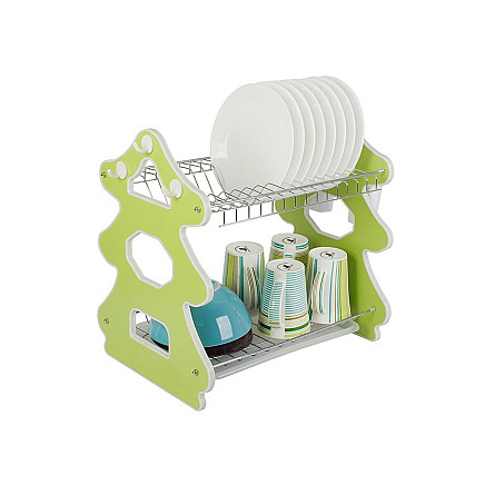 Dishwasher drying rack double-decker