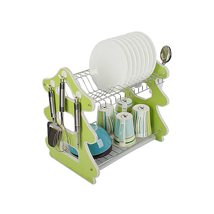 Dishwasher drying rack double-decker