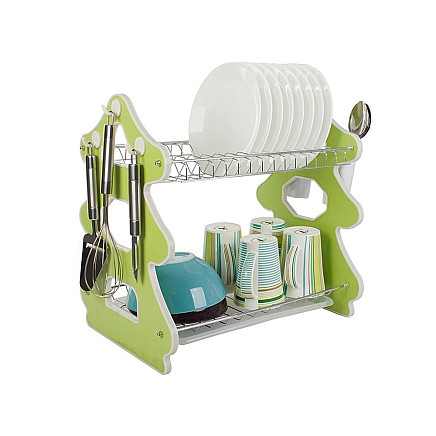 Dishwasher drying rack double-decker
