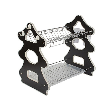 Dishwasher drying rack double-decker