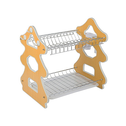 Dishwasher drying rack double-decker