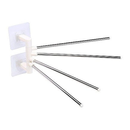 Bathroom towel rail swivel handle hook