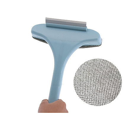 Window cleaning brush wiper 2in1