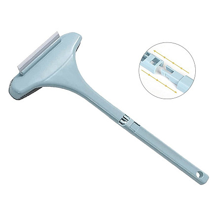 Window cleaning brush wiper 2in1