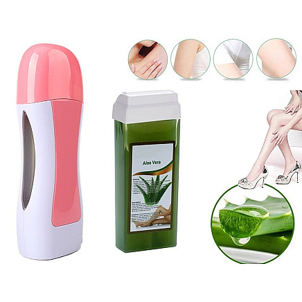 Depilation kit heater wax roll strips
