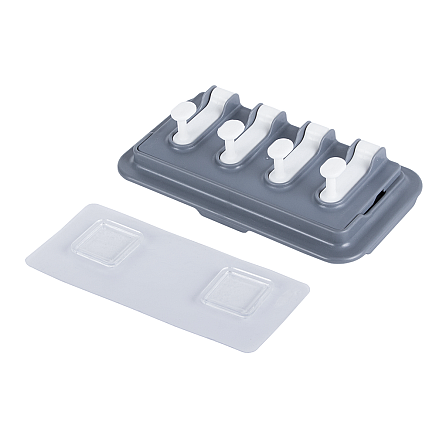 Daudzfunkcionāls sienas organizators ar salokāmu plauktu un 4 āķiem